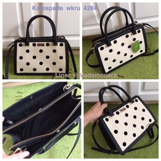 Kate Spade WKRU4284 Lise Bixby Place Black Polka Dot CrossbodyPurse