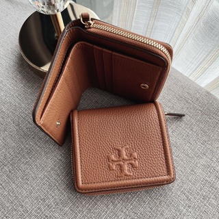 🎀 (สด-ผ่อน) กระเป๋าสตางค์ 2 พับ ใบสั้น สีน้ำตาล 80164 TORY BURCH THEA BI FOLD