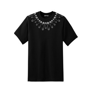 PINS Black T-shirt  เสื้อยืดสกรีนลายกราฟฟิคเท่ๆ ซักไม่ซีด ไม่หด ไม่ย้วย ผ้าดีมาก เสื้อยืดสีดำ