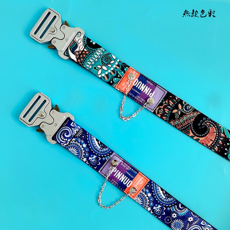 เข็มขัดผ้าแคนวาส ทรงหลวม สไตล์ฮิปฮอป สําหรับผู้ชาย และผู้หญิง ราคา ถูกที่สุด ดีลบีเคเค แกลเลอรีภาพที่ 4