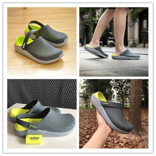 "Ready Stock"Crocs รองเท้าหลุมรองเท้าผู้ชายแท้ LiteRide g Luoge รองเท้าผู้หญิงรองเท้าแตะชายหาด