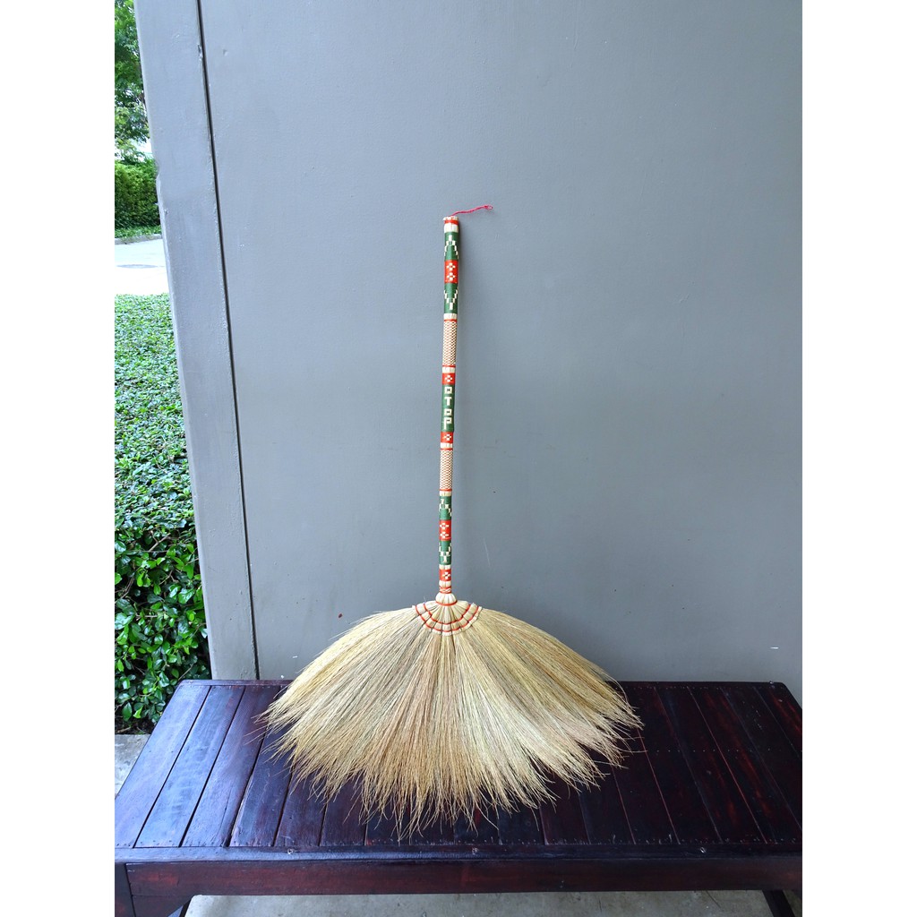หนาพิเศษ ไม้กวาดแฮนเมด ❤️ ไม้กวาดดอกหญ้า-สินค้า-OTOP ไม้กวาดดอกหญ้าหนาพิเศษ มัดแน่น ไม่หลุดง่าย Asian Broom