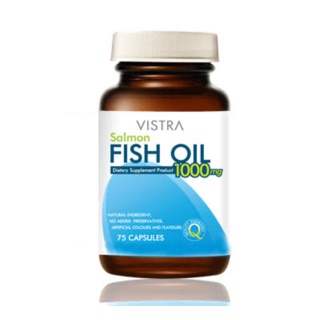 Vistra Salmon Fish oil 1000mg 75เม็ด วิสทร้า ฟิชออยล์ น้ำมันปลา