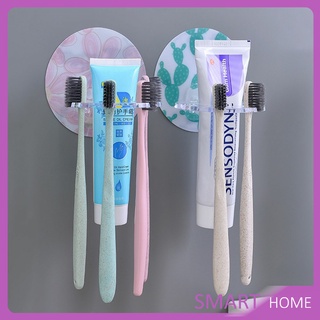 ไม่ต้องเจาะ ที่วางแปรงสีฟันติดผนัง รับน้ำหนักได้มาก กันน้ำ  Toothbrush holder