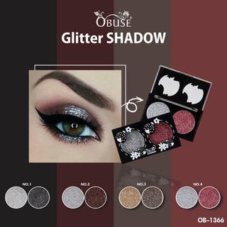 🌟 กลิตเตอร์ อายแชโดว์ สุดวิ้งค์ โอบิวซ์ OBUSE GLITTER SHADOW OB-1366