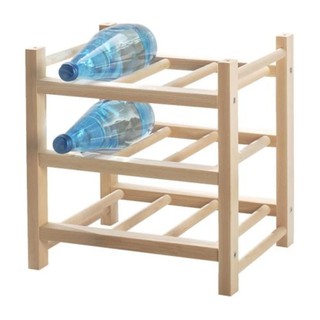 HUTTEN ชั้นวางขวดไวน์9ขวด 9-bottle wine rack 33*34 cm (ไม้จริง)