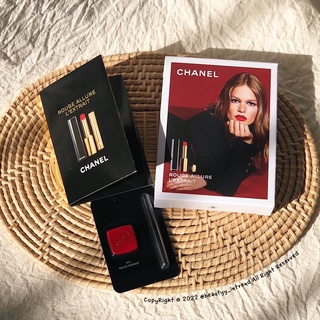 Beauty-Siam แท้ทั้งร้าน !! เทสเตอร์ลิปพร้อมแปรงทาลิป CHANEL ROUGE ALLURE LEXTRAIT สี 854 ROUGE PUISSANT