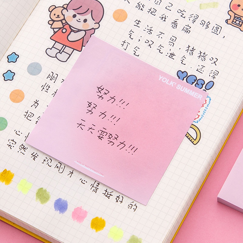 Ins สมุดโน้ตเปล่าขนาดเล็กไล่โทนสี 50 แผ่น - รูปที่ 5