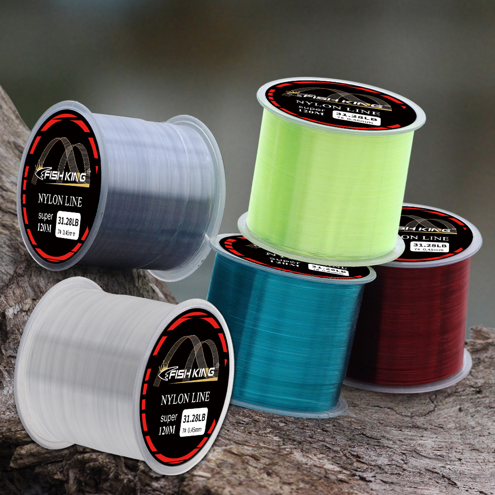 Ftk 1 PC 120 M ไนลอนสายตกปลาเชือก 2.45Kg-15.6Kg สายตกปลา Monofilament Sea Fishing Tackle