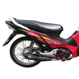 ท่อ WAVE 125 ย่น ตรงรุ่น ท่อเวฟ ท่อเดิม ท่อ มอก.  พร้อมคอท่อ สแตนเลส 25 มิล ขนาด ยาว 52 กว้าง 9 สูง 13 ซม.