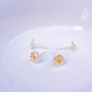 ต่างหูเงิน ดอกเดซี่ daisy earrings