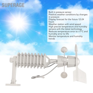 Superage เครื่องพยากรณ์อากาศไร้สาย ขนาดเล็ก 433MHz พร้อมหน้าจอ Lcd