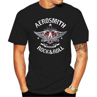 เสื้อยืดลําลอง ผ้าฝ้าย 100% พิมพ์ลาย Aerosmith แฟชั่น