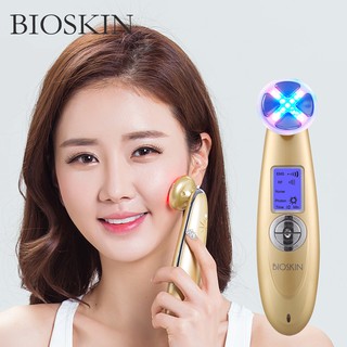 Bioskin เครื่องนวดหน้าไฟฟ้าอัจฉริยะ RF LED โฟตอน EMS