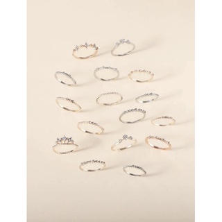 พร้อมส่งจากไทย 16 pc rings แหวนเซ็ต 16 ชิ้น