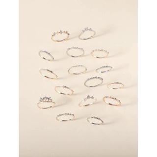 พร้อมส่งจากไทย 16 pc rings แหวนเซ็ต 16 ชิ้น