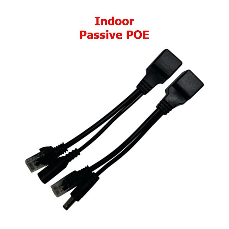 Passive POE Injector Splitter ฝากไฟไปกับสายแลน Power Over Ethernet กล้องวงจรปิด เราเตอร์ AP Step-Down 48V to 12V