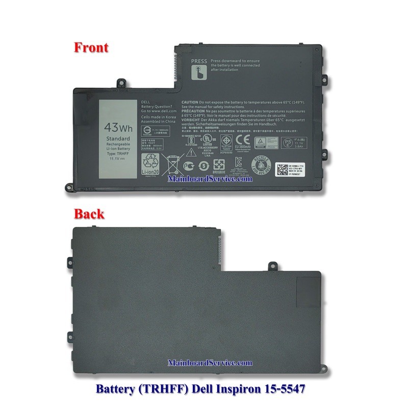 [ใช้โค้ด TEAMS04 ลดเพิ่ม 15%] Battery(TRHFF) Dell Inspiron 15-5547