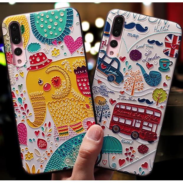 Compatible For Xiaomi 12T 11T 10T 13 Pro Mi 11 Lite 5G NE A1 A3 A2 8 Lite Play Poco C40 X3 Pro X3 NFC X3 GT F3 F2 Pro POCO M4 M3 X4 Pro 5G Pocophone F1 Cute 3D Emboss Cartoon Elephant Soft Phone Case