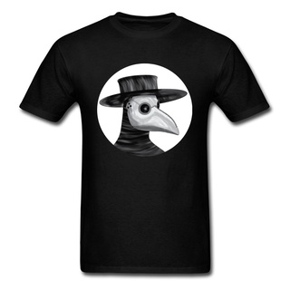 เสื้อยืดวินเทจเสื้อยืดลําลอง ผ้าฝ้าย แขนสั้น คอกลม พิมพ์ลาย Plague Doctor สีดํา สไตล์ฮิปฮอป สําหรับผู้ชาย และนักเรียนS-5