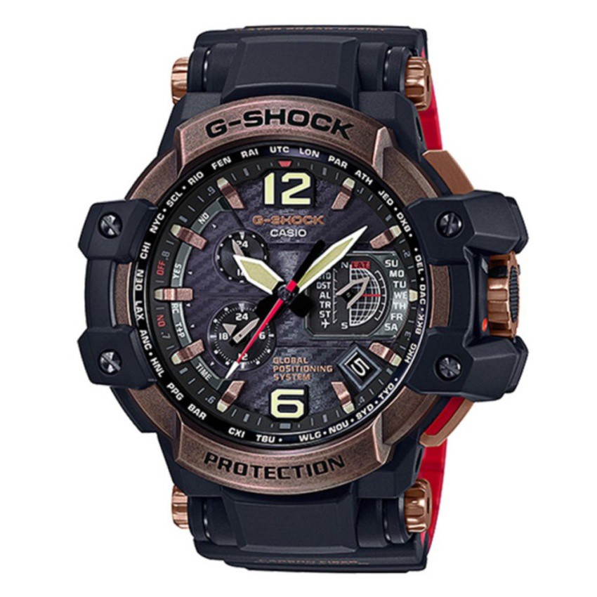 Casio G-Shock นาฬิกาข้อมือผู้ชาย สายเรซิ่นผสมคาร์บอนไฟเบอร์ รุ่น GPW-1000RG-1A