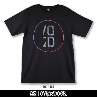 Overdose T-shirt เสื้อยืดคอกลม สีดำ รหัส BC-01(โอเวอโดส)