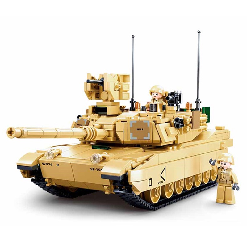 บล็อกตัวต่อ Sluban B0892 Army Tank Model M1A2 Sep V2 ของเล่นสําหรับเด็ก 781 ชิ้น