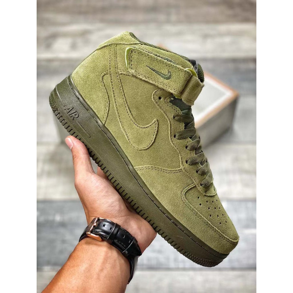 suede olive green air force 1