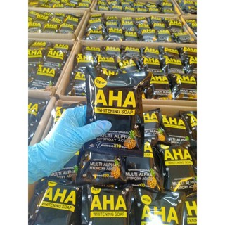 สบู่หัวเชื้อ AHA Whitening Soap ซองดำ(1ก้อน)