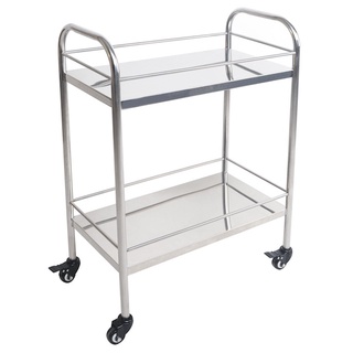 QLineชั้นรถเข็น 30 x 60 ซม. 2 ชั้น มีล้อ ST-404/3