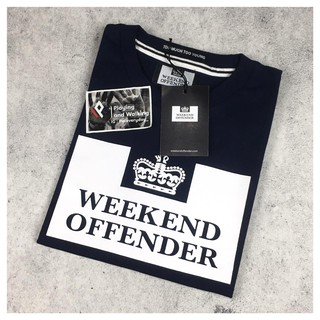 เสื้อยืด ลาย NAVY PRISON WEEKEND OFFENDER สีฟ้า 1: 1