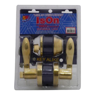 เขาควายทั่วไป + กุญแจลิ้นตาย ISEO 6406 ISEO 6406PVD PB/SB LEVER + DEABOLT