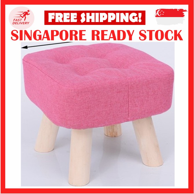 MODERN FASHION SMALL WOODEN STOOL พร้อมเบาะรองนั่ง