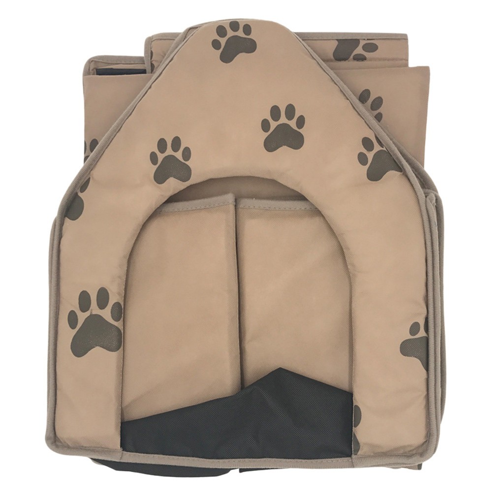 บ้านหมา：Foldable Dog House Small Footrint et Bed Tent Cat Kennel Indoor
