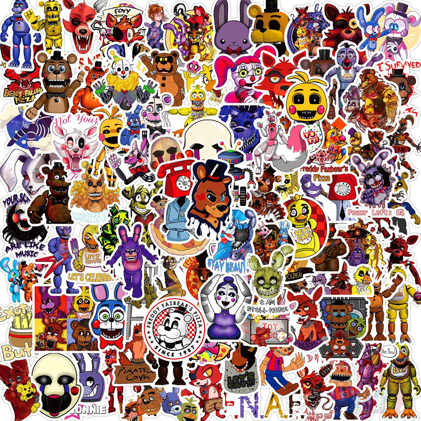 100Pcs/Set ❉ Five Nights at Freddy's Series A - Anime Games FNAF สติ๊กเกอร์ ❉ Waterproof DIY Luggage Laptop Skateboard Doodle Decals สติ๊กเกอร์