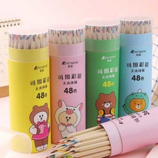 สีไม้ลบได้ 48 สี  36 สี และ 24 สี