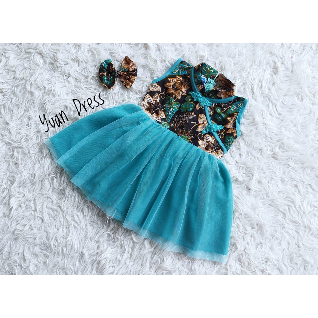 YUAN CHILDRENS DRESS / CHILDRENS เสื้อผ้าปีใหม่ / ชุดเด็กผู้หญิง / ชุด YUAN สี TOSCA 9-10 ปี (พร้อมส