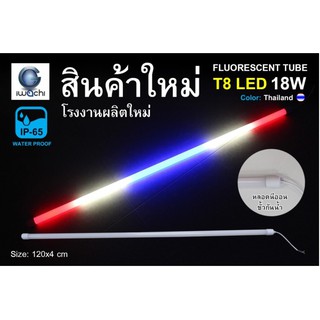 IWACHI หลอดนีออนสี ขั้วกันน้ำ รุ่นใหม่ LED T8 18W สีธงชาติ