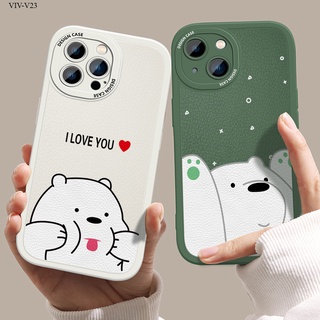 VIVO V23 V25 V25E V23E V11I V5 V5S V15 V9 S1 Pro Lite 5G เคสวีโว่ สำหรับ Case Cartoon Ice Bear เคส เคสโทรศัพท์ เคสมือถือ Protective Phone Case Dermatoglyphics Back Cover