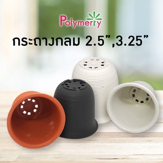 ขายส่ง 50 ใบ กระถางกลม 2.5/3.25 นิ้ว กระถางกระบองเพชร กระถางพลาสติก