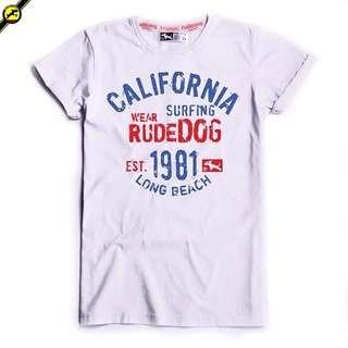 rudedog T-shirt เสื้อยืด รุ่น California (ผู้ชาย) (LIMITED EDITION) คอกลม แฟชั่น ลายสกรีน ผ้าฝ้าย cotton ฟอกนุ่ม ไซส์