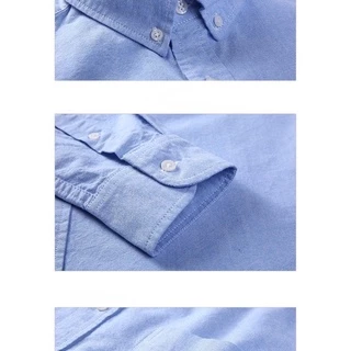‼️ผ้าดีที่สุด‼️ เสื้อเชิ้ตคอปก ผ้าOxford สีพื้น 6 สี แขนยาว
