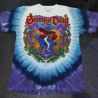 เสื้อยืดมัดย้อมวง Grateful dead ลายใหม่ลิขสิทธิ์แท้ liquid blue ลายหมีแดงเล่นดนตรี..