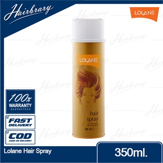 Lolane โลแลน Hair Spray 350ml. แฮร์ สเปรย์ สเปรย์ฝุ่นโลแลน จัดแต่งทรงผม อยู่ทรงนาน (กระป๋องทอง)