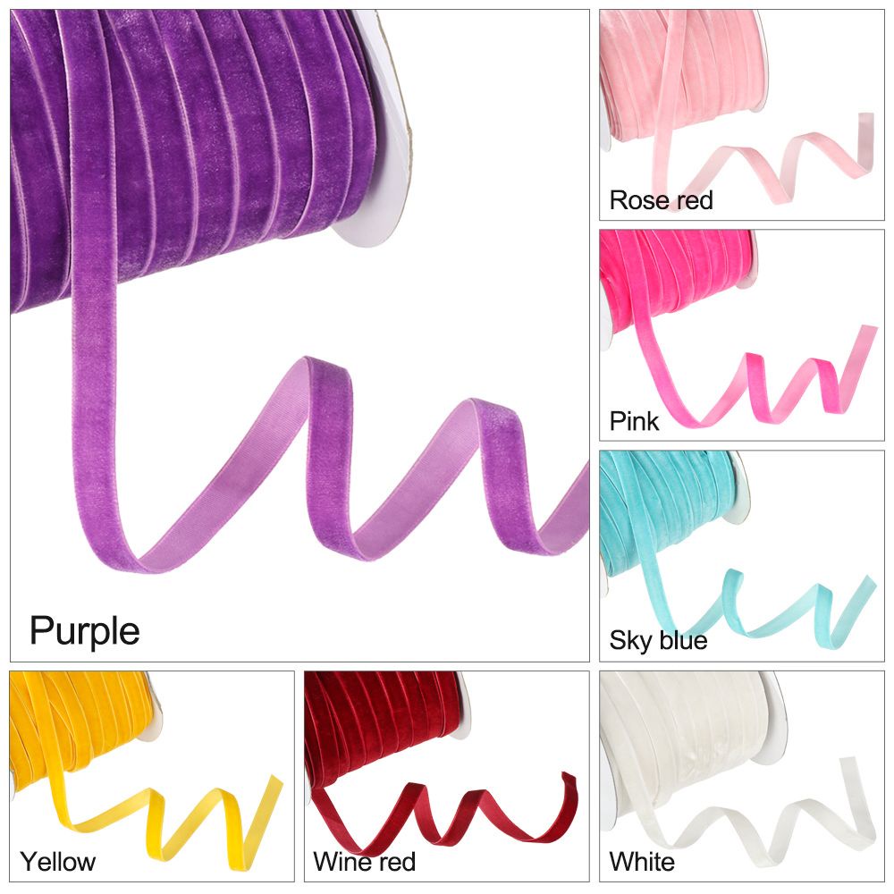 LANFY???? 50yards 10mm Crafts Flocking Silk Home Packaging Strap Velvet ...