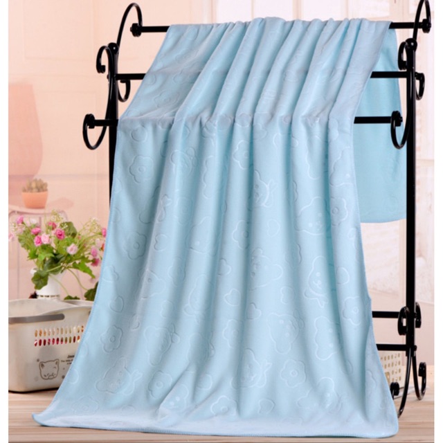 ผ้าเช็ดตัวไมโครไฟเบอร์ อัดลาย รุ่นบาง ขนาด 70x140cm รูปที่ 6