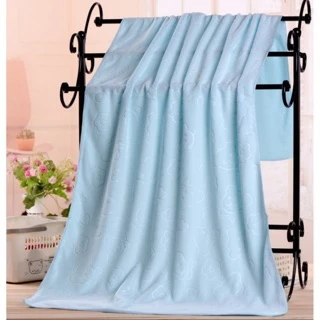 ผ้าเช็ดตัวไมโครไฟเบอร์ อัดลาย ****รุ่นบาง**** ขนาด 70x140cm