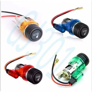 12V 120W ช่องเสียบแปลงไฟ ซ็อกเก็ตปลั๊กสำหรับรถยนต์รถจักรยานยนต์