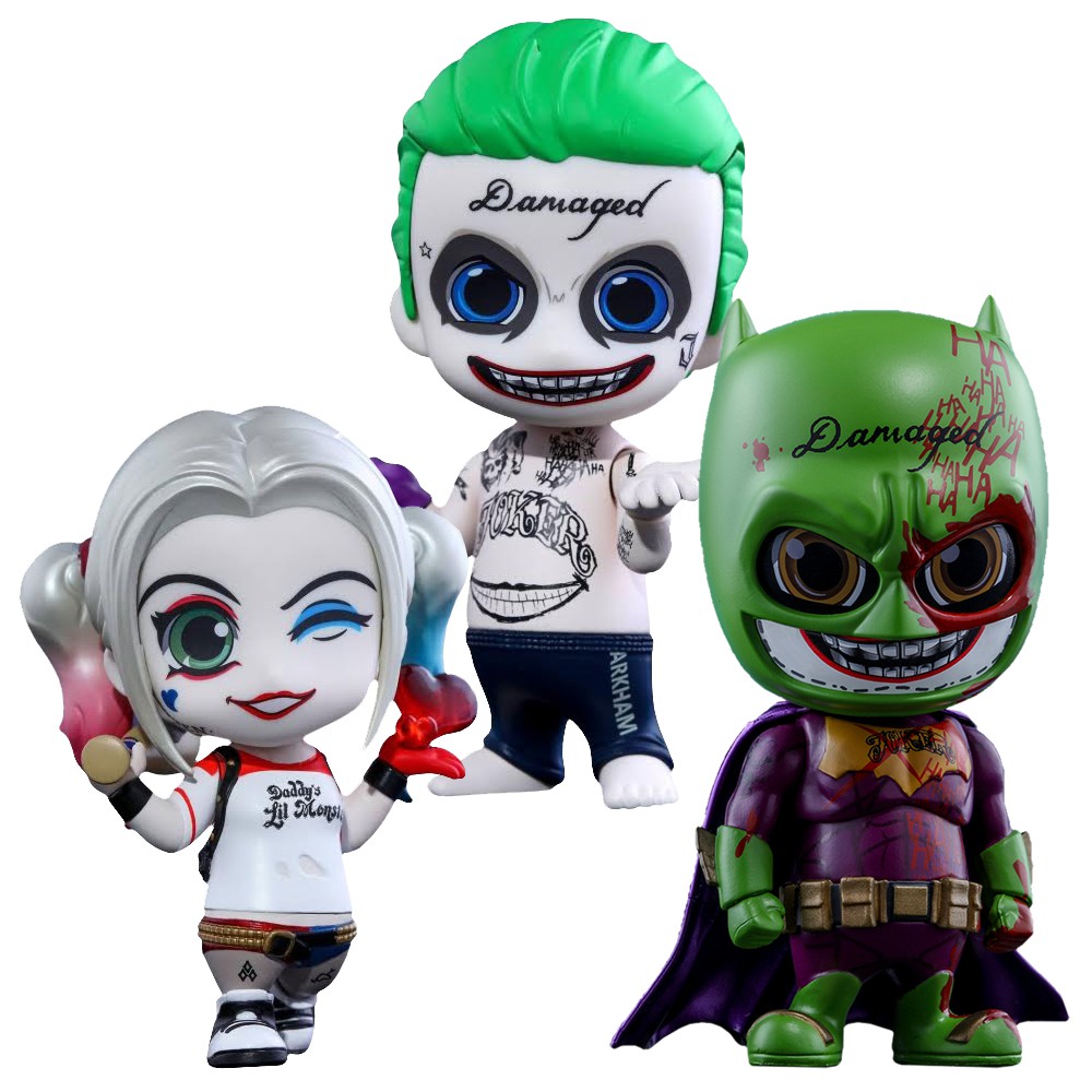 ฟิกเกอร์ลิขสิทธิ์ Hot Toys Cosbaby Suicide Squad Joker &amp; Harley Quinn &amp; Batman Imposter