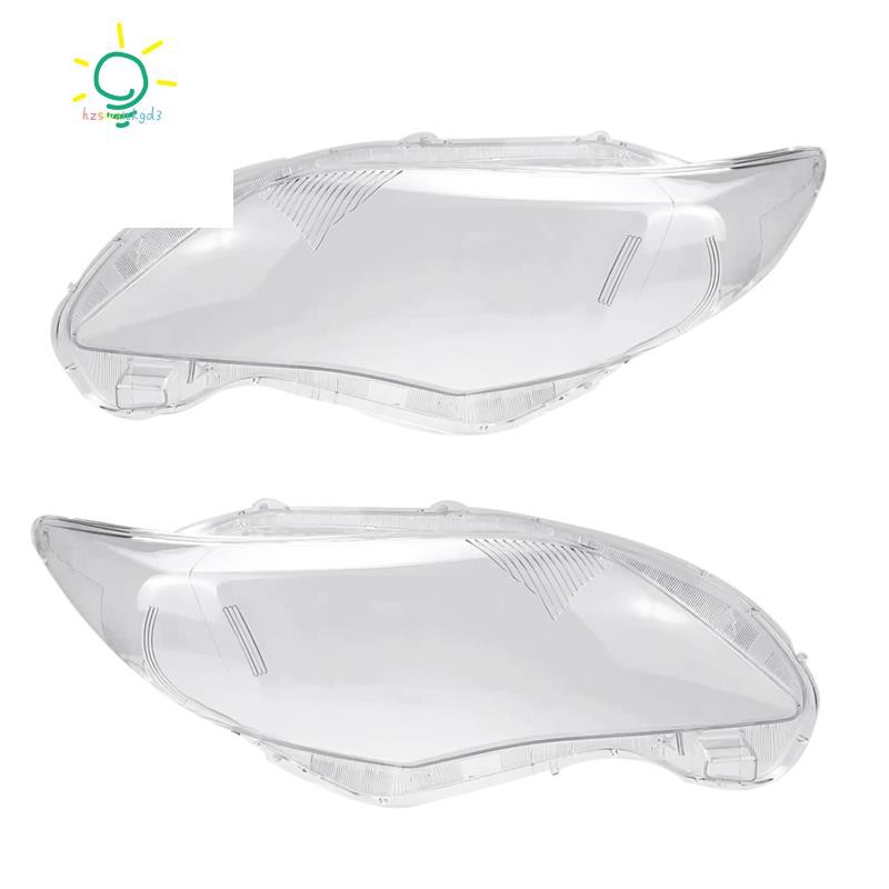 Pair Of Clear Headlight Lens Covers For 2008-2013 BMW X5 E70 - Direct Replacement